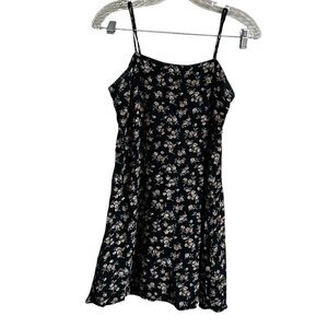 American Eagle Black Ditzy Floral Sleeveless Mini Sundress
